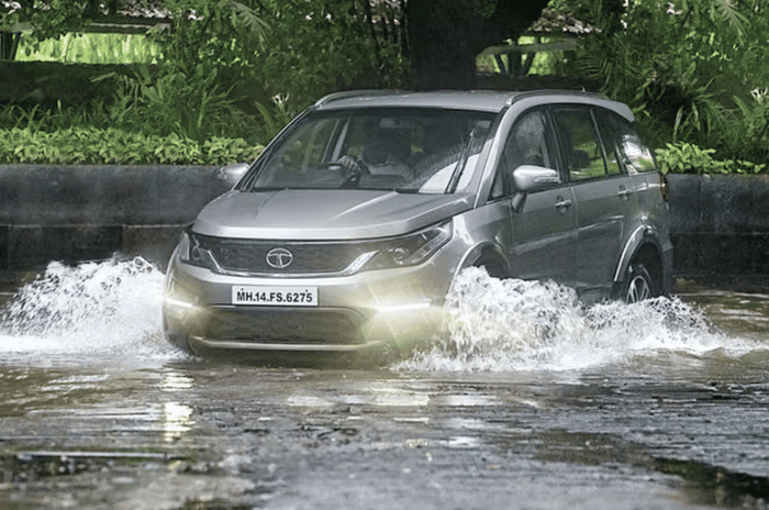 Tata Hexa in flood