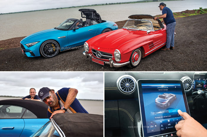 Date with an icon: Mercedes-AMG SL 55 meets Mercedes-Benz 300 SL