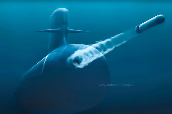 SUV vs Sub: Porsche Cayenne e-hybrid and Kalvari-class submarine