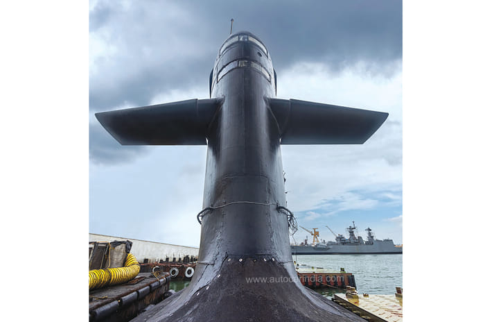 SUV vs Sub: Porsche Cayenne e-hybrid and Kalvari-class submarine