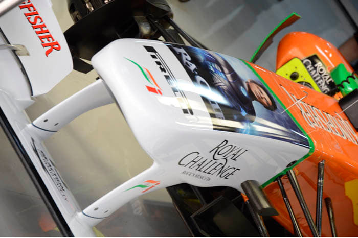 Bollywood Movie Ra-One using the Indian GP for promotion.