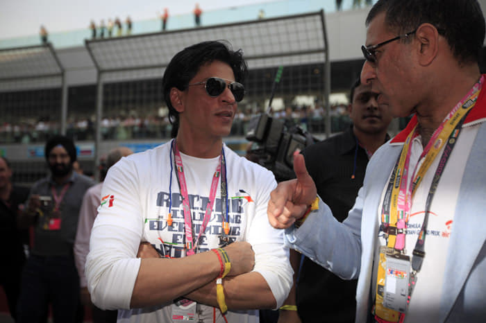 Bollywood actor Shahrukh Khan on the grid.