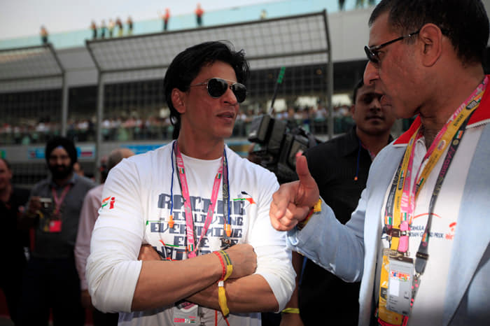 Bollywood actor Shahrukh Khan on the grid.