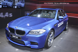 The BMW M5 features a twin-turbo, 4.4-litre V8 that offers 552bhp and 69.4kgm of max torque