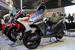 Refreshed Dio scooter showcased at the Auto Expo.