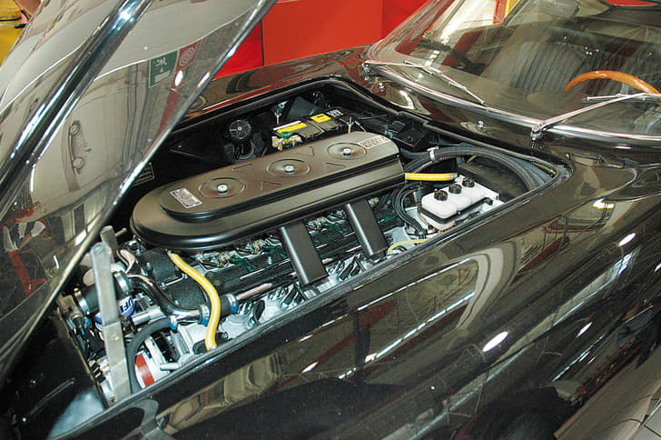 The 3.3-litre Colombo V12 of the mighty 375 GTB/4. 