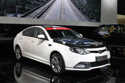 The diesel MG6, making its show debut, is badged DESL. 