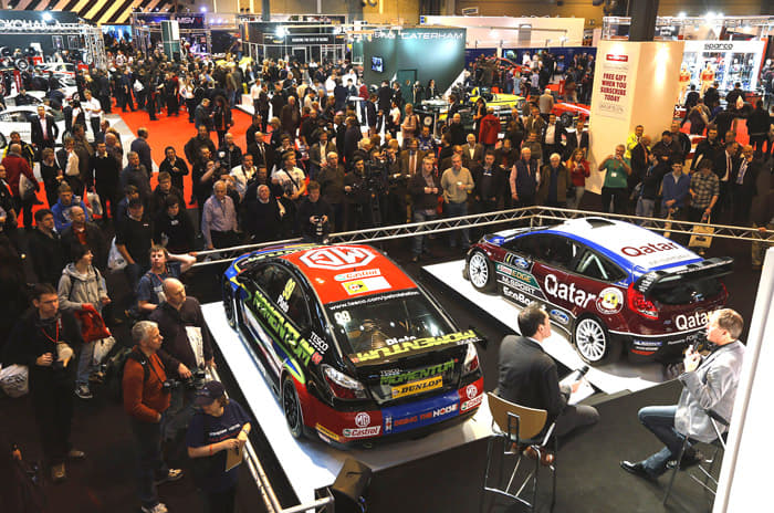 The main Autosport stage drew crowds with a succession of star guests