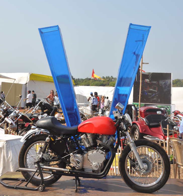 The Royal Enfield V-twin built by Anand Bhalerao and Dean Fernandes.