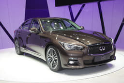 Infiniti showcased its Q50 saloon with a 2.1-litre Mercedes diesel

