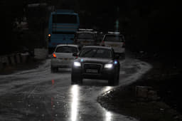 Hit by a lot of rain en route to Srinagar.