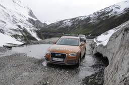 Audi's quattro system was put to the full test en route.