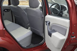 Doors open quite wide, making ingress and egress easy. 