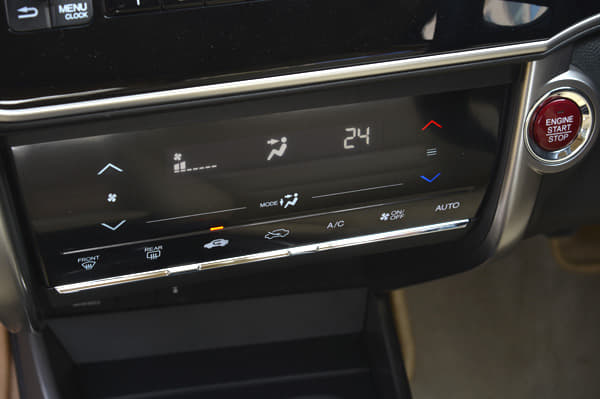 There is a unique touch panel on offer for all the air-con controls and looks pretty high-tech and upmarket.