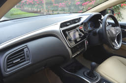 The all-new interiors with richer plastics, a piano black finish and sturdy vents on top of the dash.