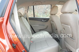 Back seat has plenty of room and a comfy bench.