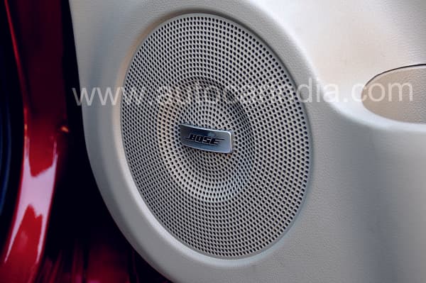 Eight-speaker Bose audio system sounds really awesome. 