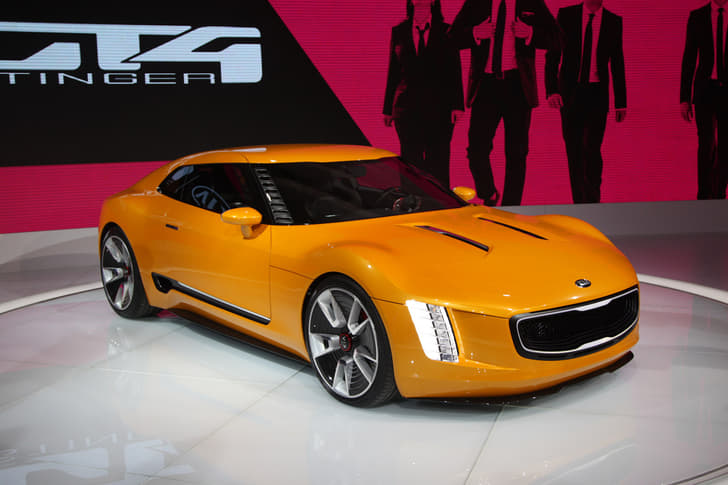 The Kia GT4 Stinger is front-engined but rear-wheel drive