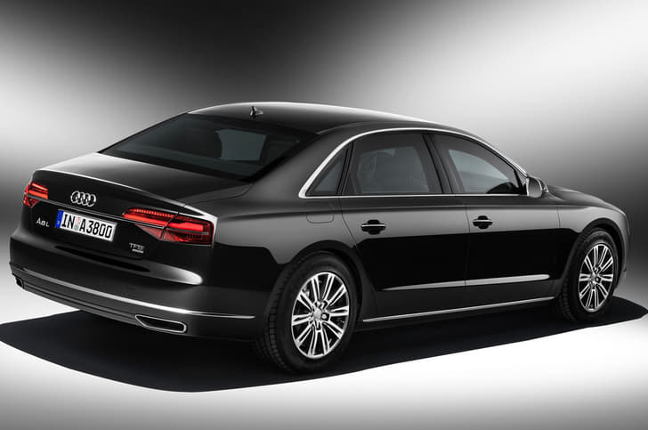 The new Audi A8 L security is based on the facelifted A8 sedan.