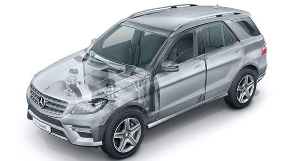 The armoured Mercedes ML class called the ML-Guard will be on display as well. 