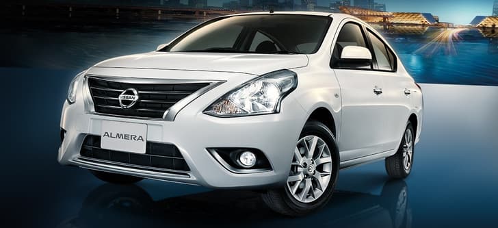 The updated Nissan sunny gets revised front styling. 
