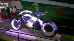 Hero displayed the iON concept, an eco friendly motorcycle that runs on hydrogen fuel.