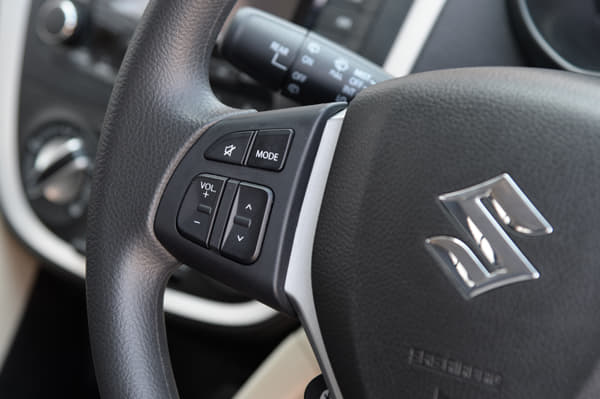 Celerio ZXI also gets steering mounted audio control. 