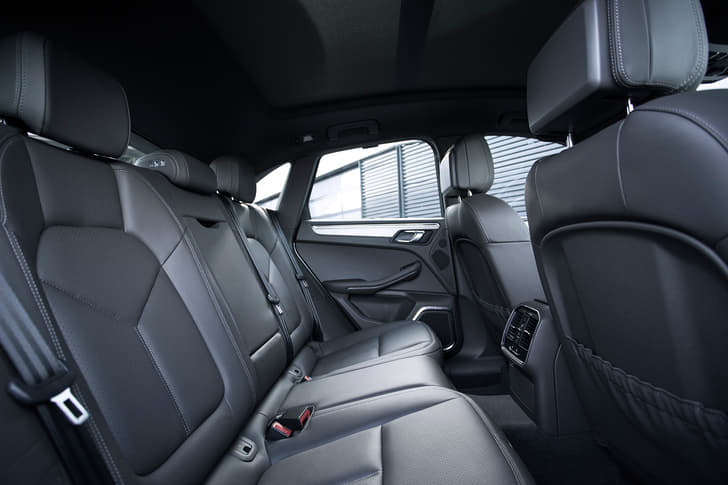 There's decent space at the back; it's smaller than the Cayenne, remember.