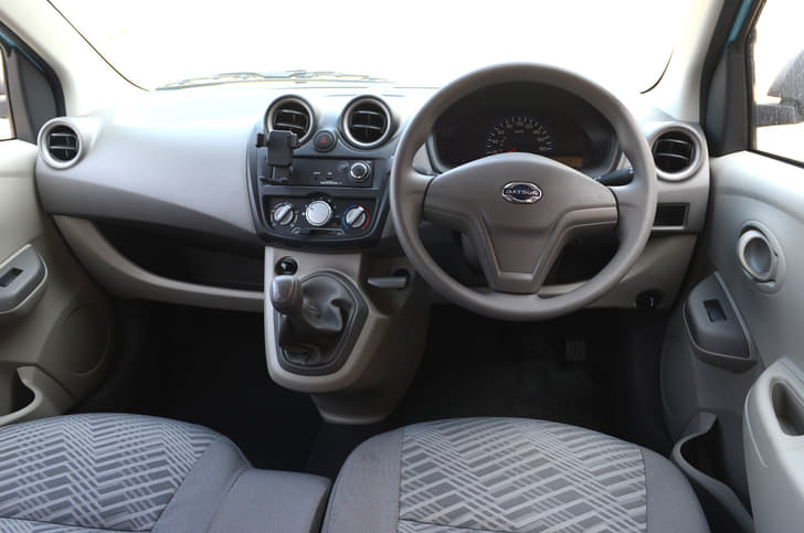 The dashboard of the Go is quite plain, but fit and finish is decent.