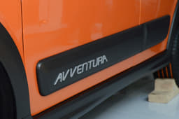 It features bold cladding on the lower portion of the bumpers and doors to lend it a tough look. 