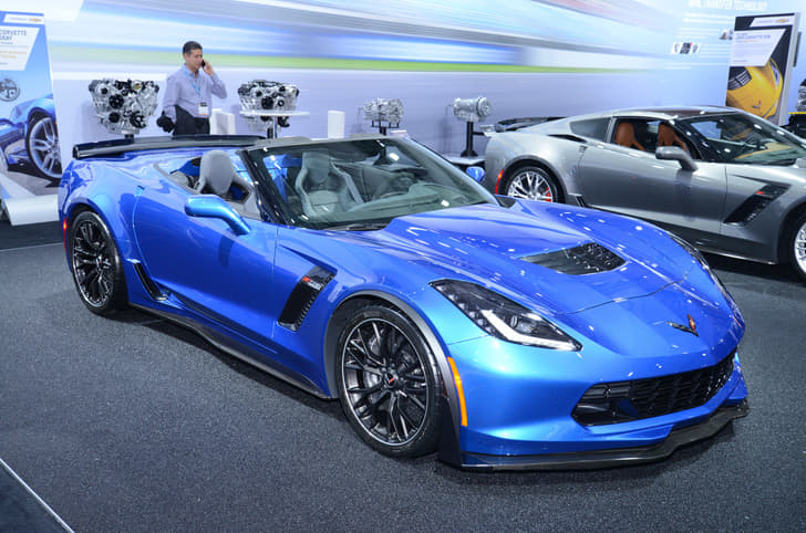The Chevrolet Corvette Stingray Zo6 convertible is also on display. 