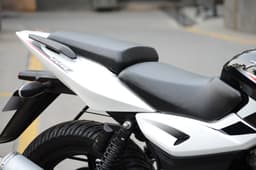 Split seats are on offer here for the rider and pillion.