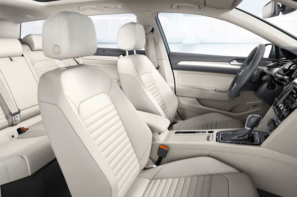 VW claims greater leg-, head- and shoulder room, both front and rear in the new Passat.