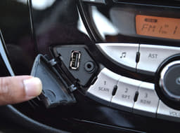 The audio system boasts of USB and aux capabilities.