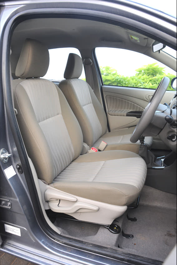 The seat fabric on the Etios facelift is new as well.