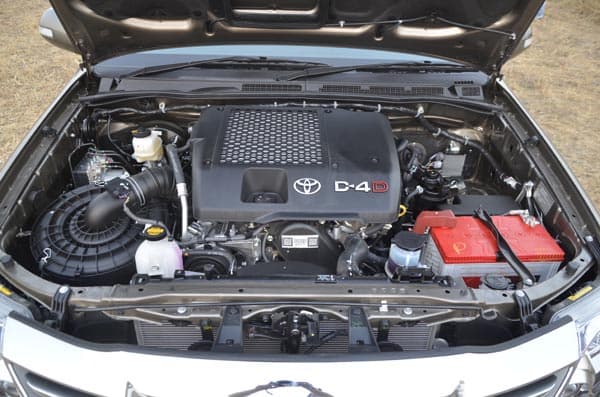 The Fortuner now comes with two diesel engine options, a 3.0-litre pictured) and a new 2.5-litre motor as well. 