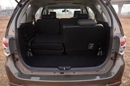 The Fortuner offers decent amount of cargo space and a split folding third row seat. 