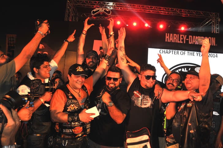 Harley-Davidson awards Capital Chapter as the chapter of the year 2014.