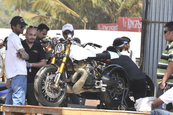 A customised Yamaha RD350.