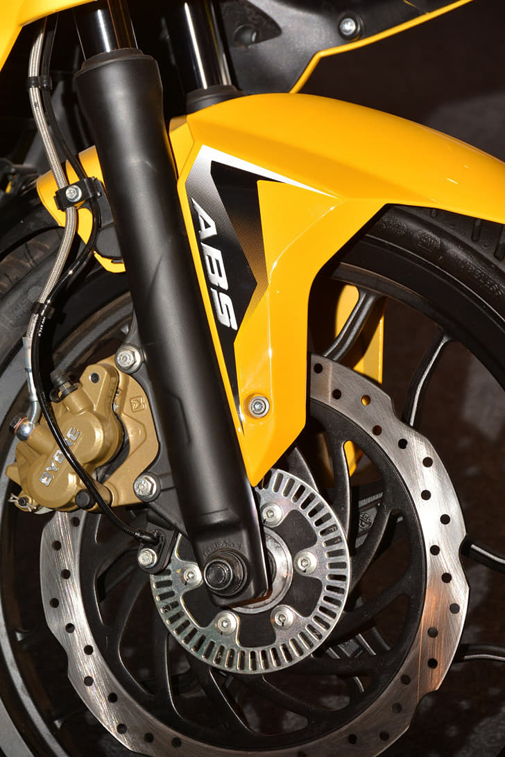This is the first ABS-enabled product from Bajaj Auto.