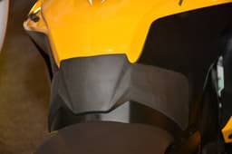 Bajaj has given the RS 200 a strong tank guard.