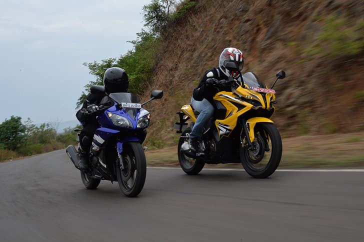 Can Bajaj’s fully faired RS 200 take on Yamaha’s tried and tested YZF-R15 V2.0 in a no-holds-barred competition for top spot?
