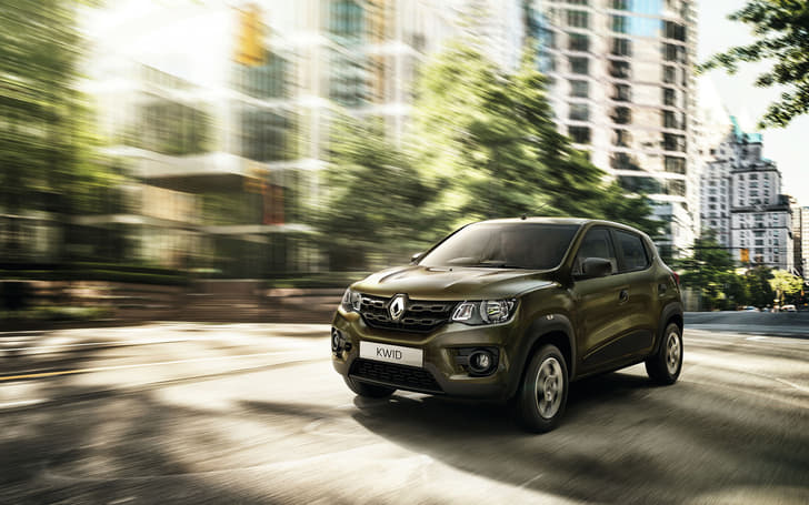 Adding to the crossover feel of the Renault Kwid are flared wheel arches and body cladding.
