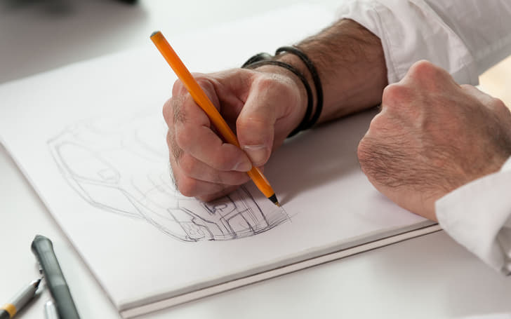 Artist's sketch of the Renault Kwid exterior.