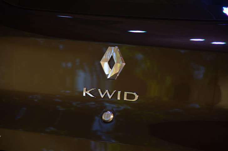 Kwid nameplate sits proud below the Renault logo at the rear.