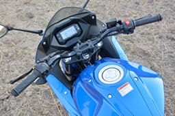 Both bikes get 12 litre fuel-tanks, no hinged fuel filler cap here.