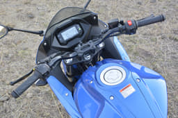 Both bikes get 12 litre fuel-tanks, no hinged fuel filler cap here.