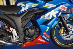Powering the Suzuki Gixxer at the race series is a 155cc, air-cooled and carburetted engine.