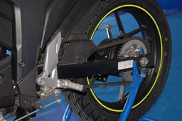 For the race series, Suzuki uses a chain final drive for its bike.