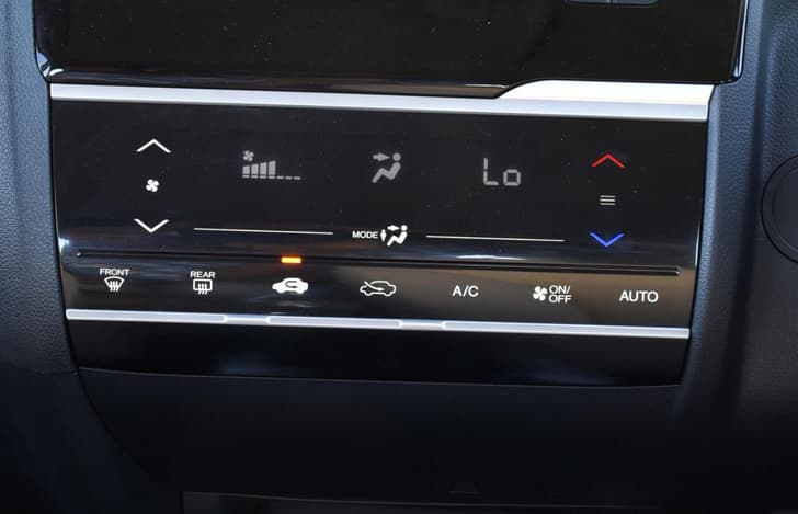 Air-con on the top trims is a touch- sensitive climate control system like the one on the City.